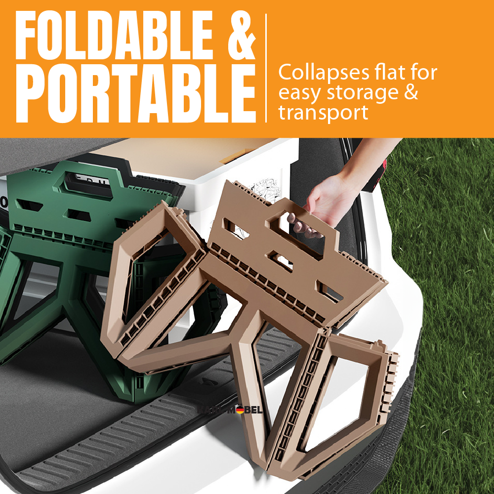 Foldable Military Style Camping Stool Bangku Perkhemahan Gaya Tentera ...