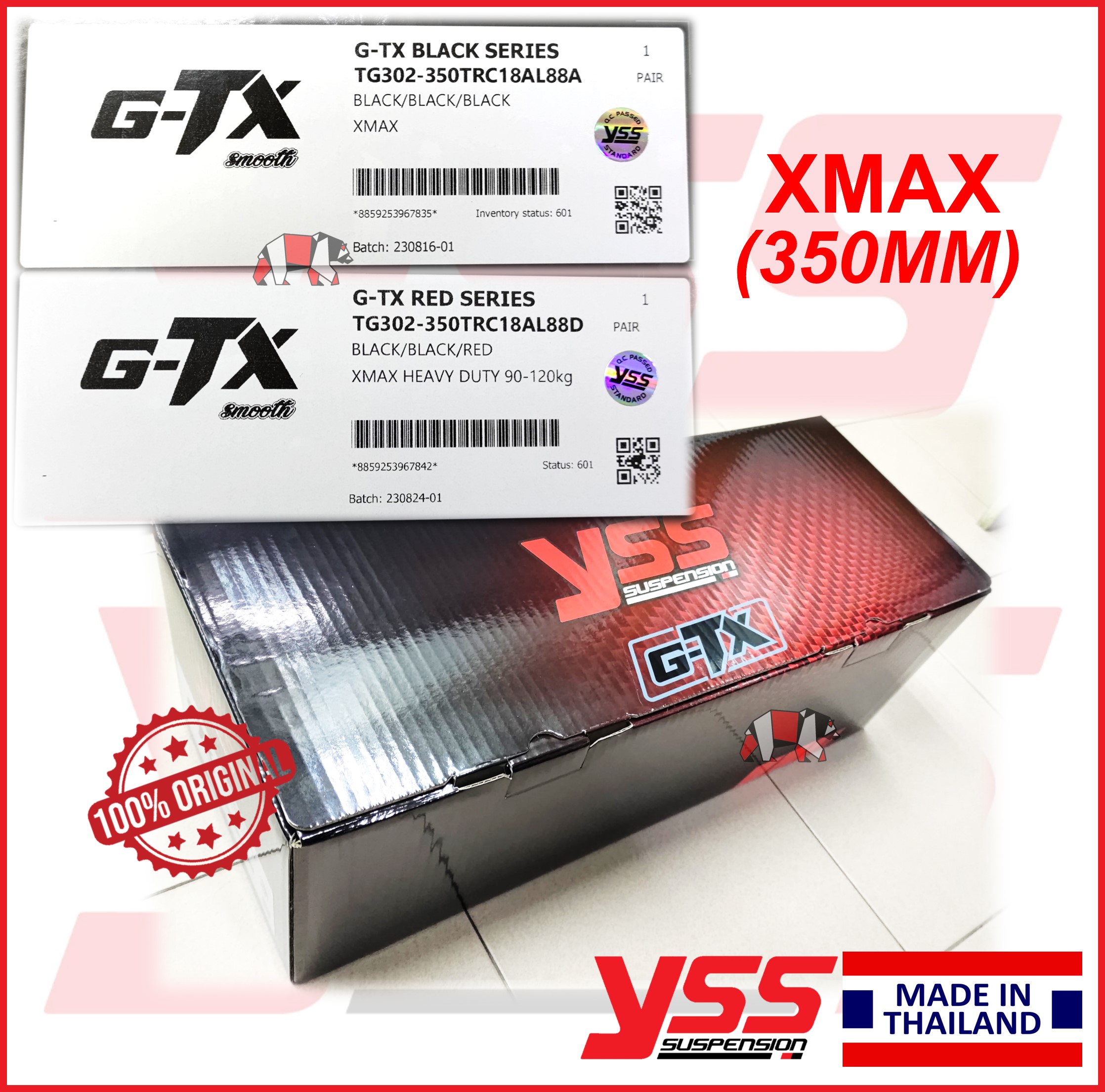 YSS XMAX (350MM) GTX [Free Heavy Duty Spring]. Adjustable absorber ...