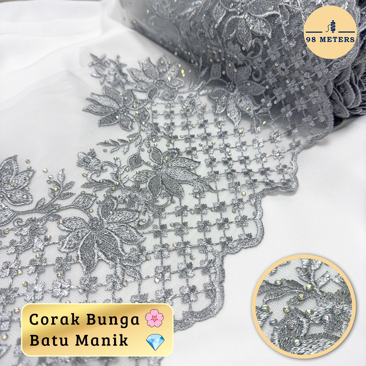 [🔥HOT SALES🔥] Border Lace Corak Bunga Border Baju Renda Baju Renda Lace ...