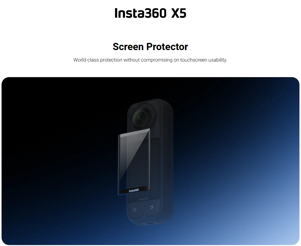 Insta360 X5 Cooling Screen Protector / Standard Screen Protector ...