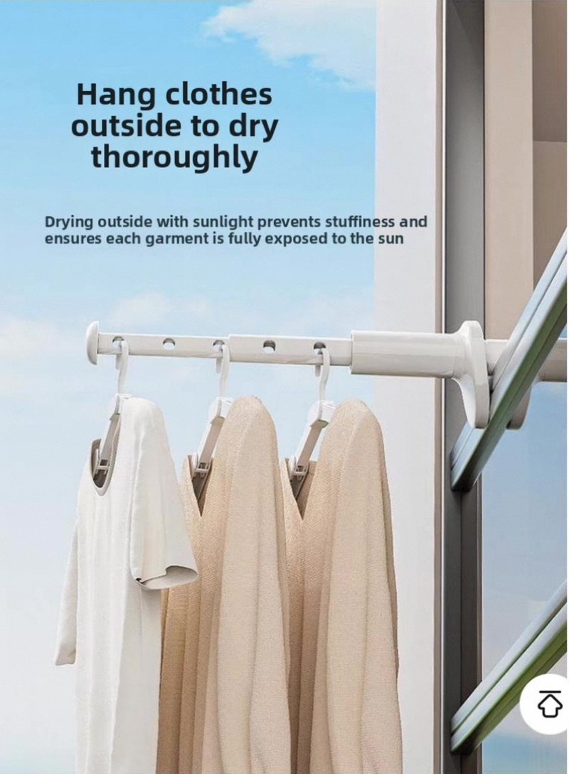 Folding Clothes Drying Rack Window Clothes Rack Foldable Clothes Hanger ...