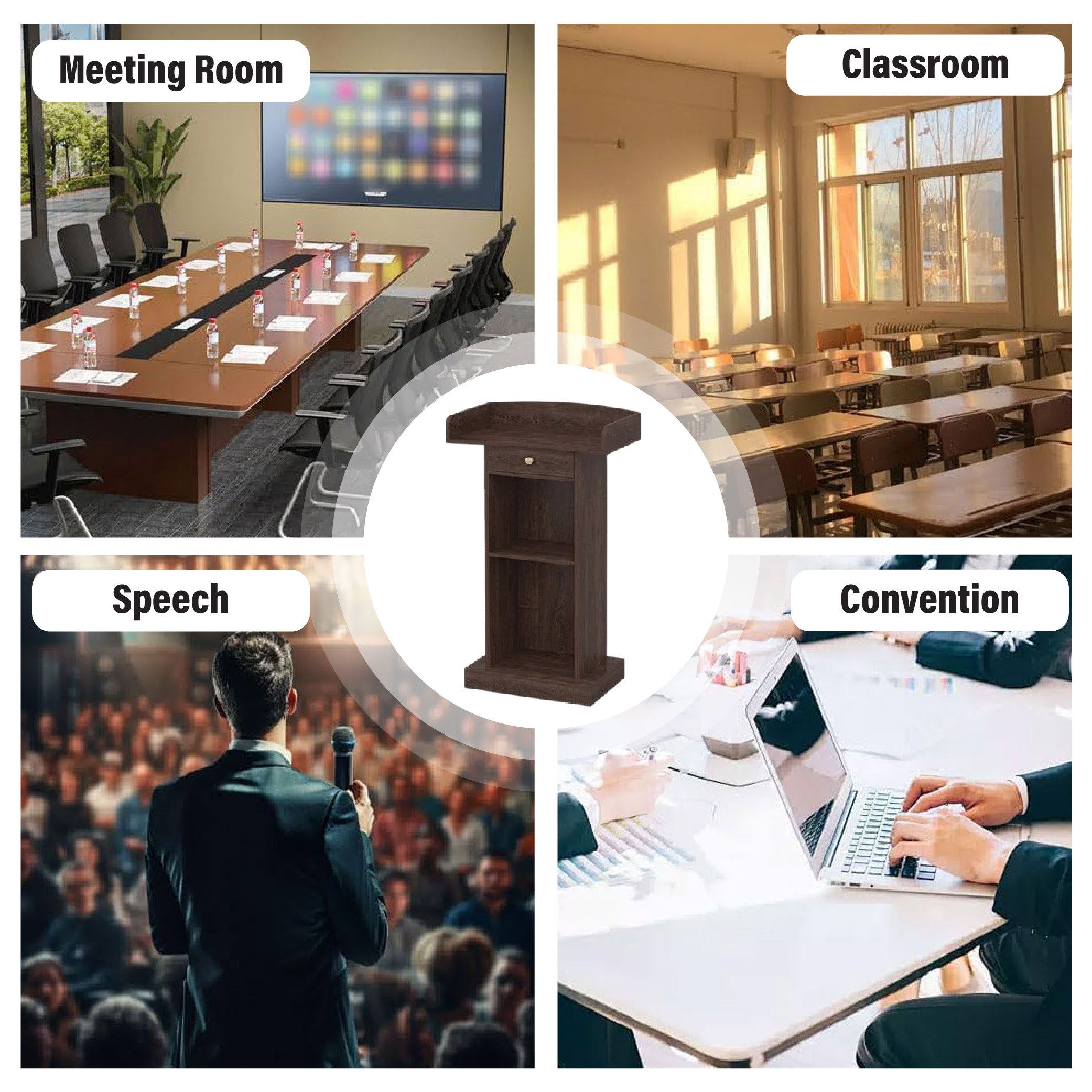 Podium Pentas Rostrum Speaker Stage Reception Lecture Hall Table Host ...
