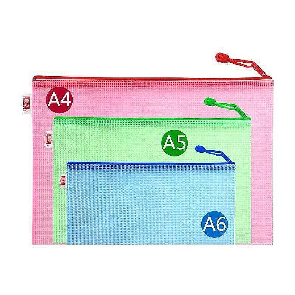 A4/A5/B6 Zipper Pouch Clear Document Bag Book File Folder Stationery ...