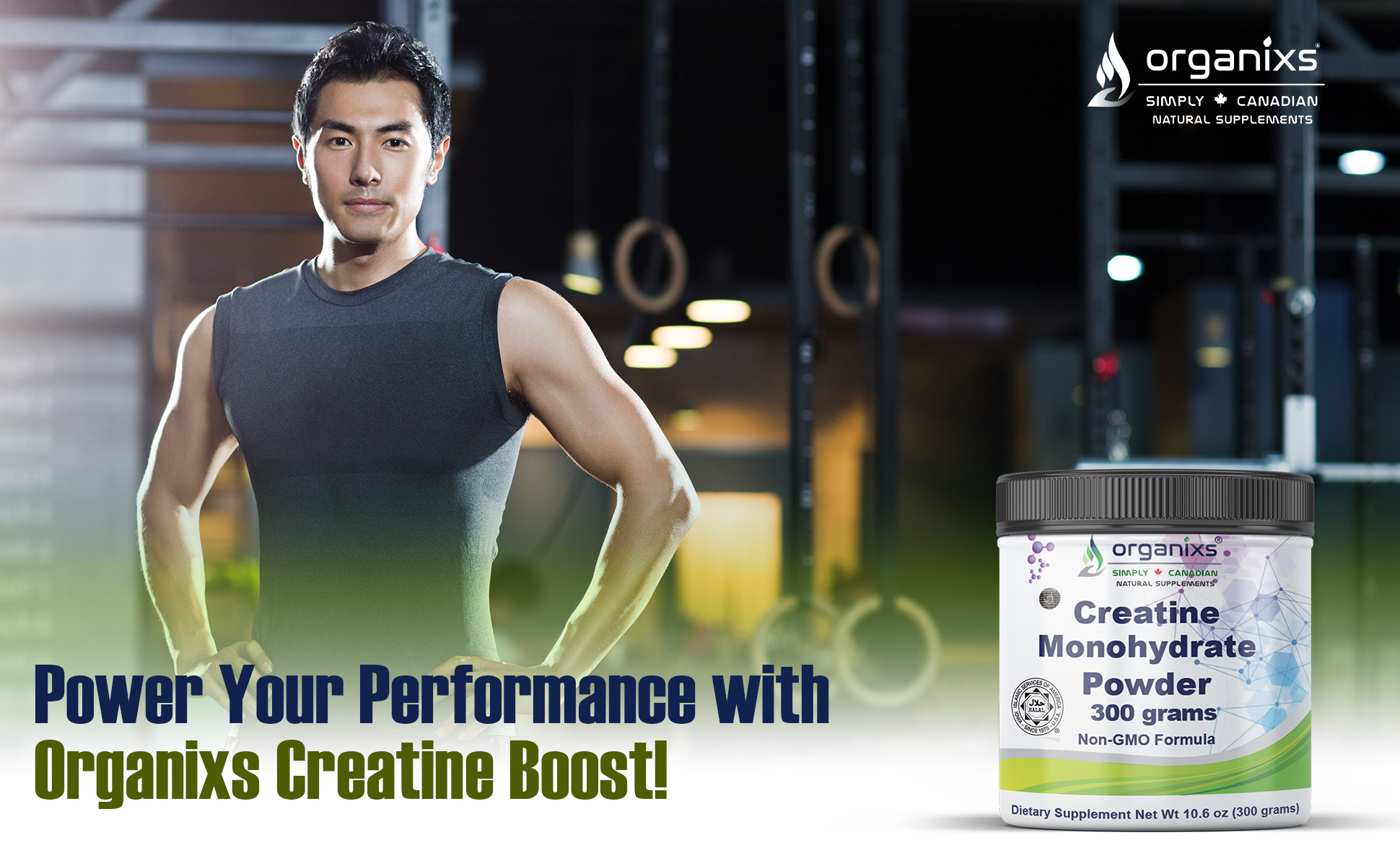 Organixs Creatine Monohydrate Powder (300g), Best for Muscle Growth, 5g ...