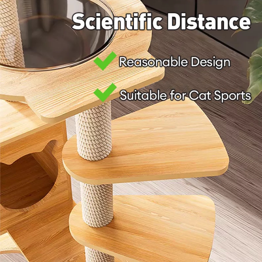 Cat Tree Series Premium Sisal Cat Tree Scratcher 3 Levels Cat Scratcher ...