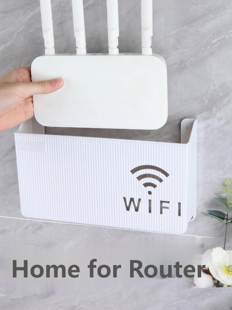 WIFI Router Storage Box Wireless Wall Hanging ABS Plastic Organizer Box ...