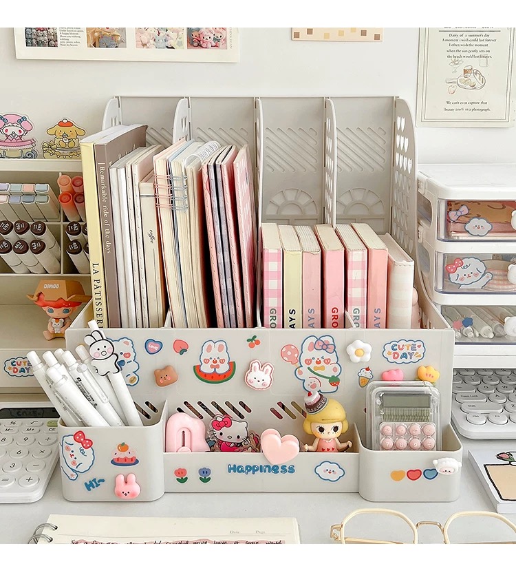 Desktop storage box Student office file basket Multi layer bookshelf ...