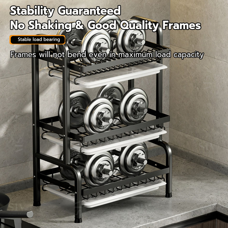 Fador Organizer 2/3 Tier Rak Pinggan Dish Rack Stainless Steel Dish ...