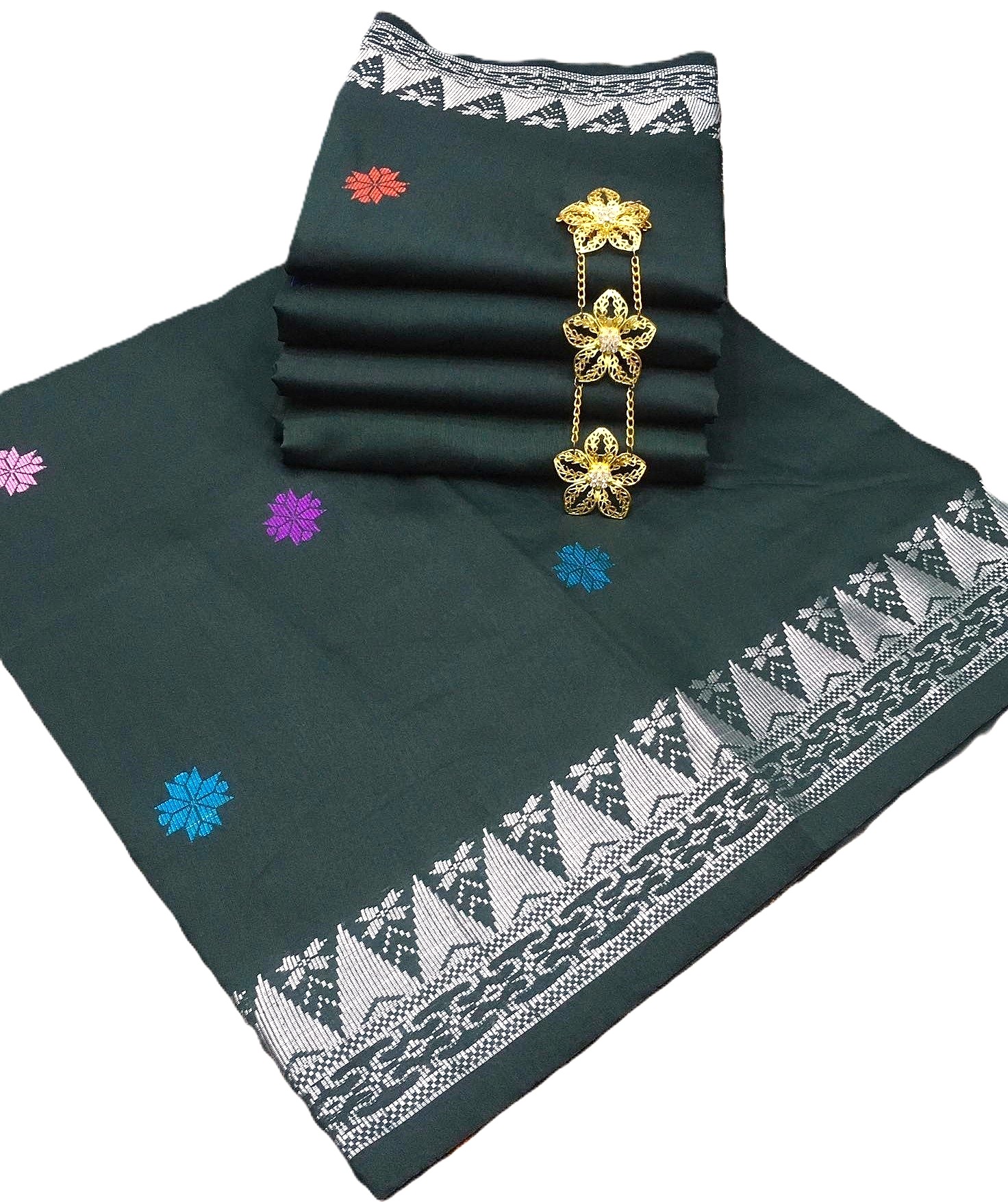 SBTC01 * SONGKET TENUN 2 TONE COLOR'S BINTANG SINGLE SIDE BORDER ...