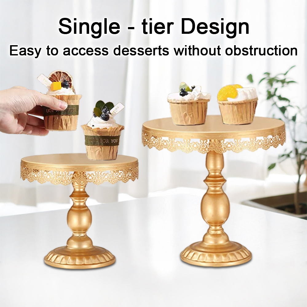 20/25/30CM Metal Iron Cake Stand Round Pedestal Dessert Holder Display ...