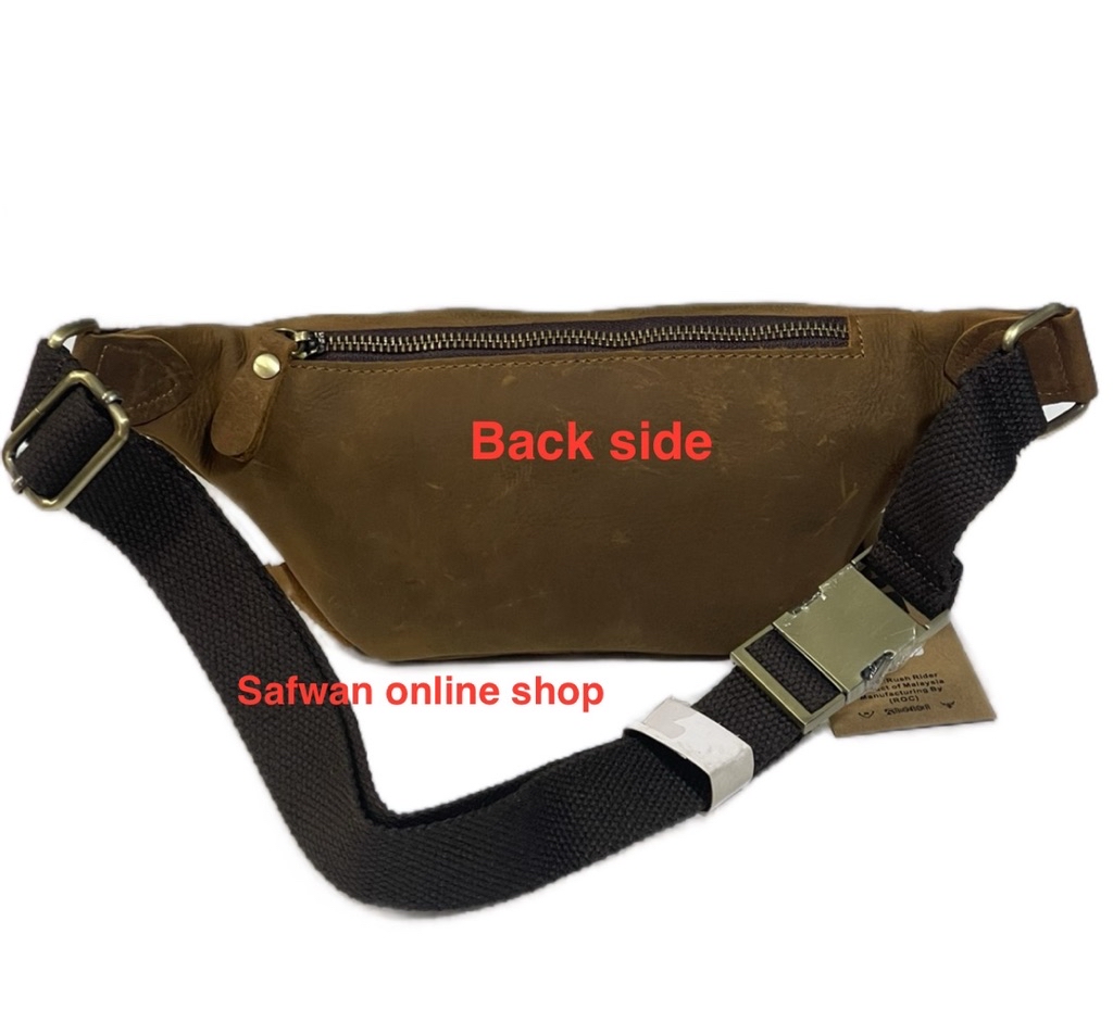 Rush Rider Original Cow Leather Waist Bag Pouch Bag Crossbody Bag Kulit ...