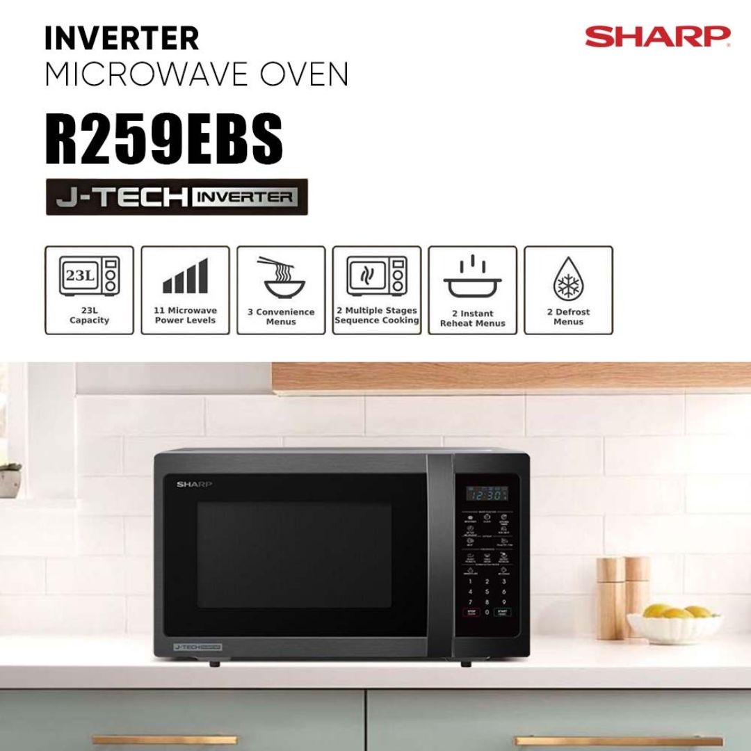Sharp Pemanas Lauk - Microwave Oven 23L with J-Tech Inverter R259EBS ...