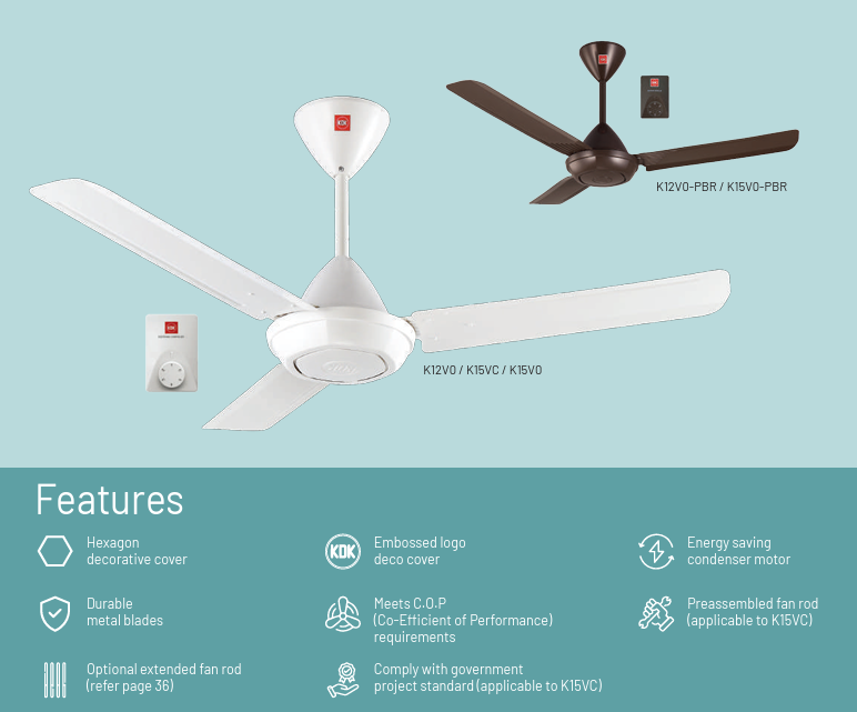 KDK CEILING FAN REGULATOR K15V0 60