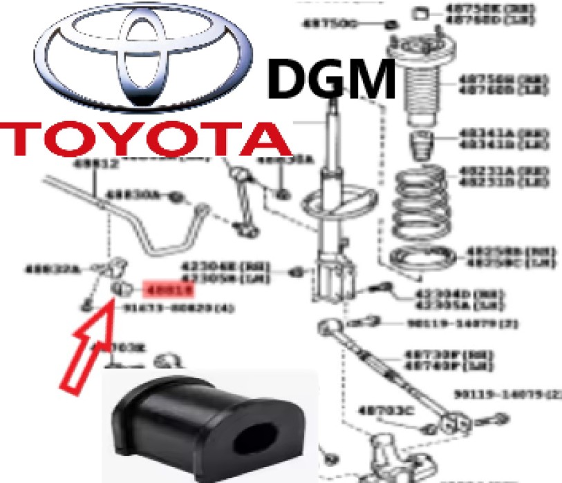 Original Spec Toyota Camry Acv40 Acv41 2.0/2.4 2007-2012y Front & Rear ...