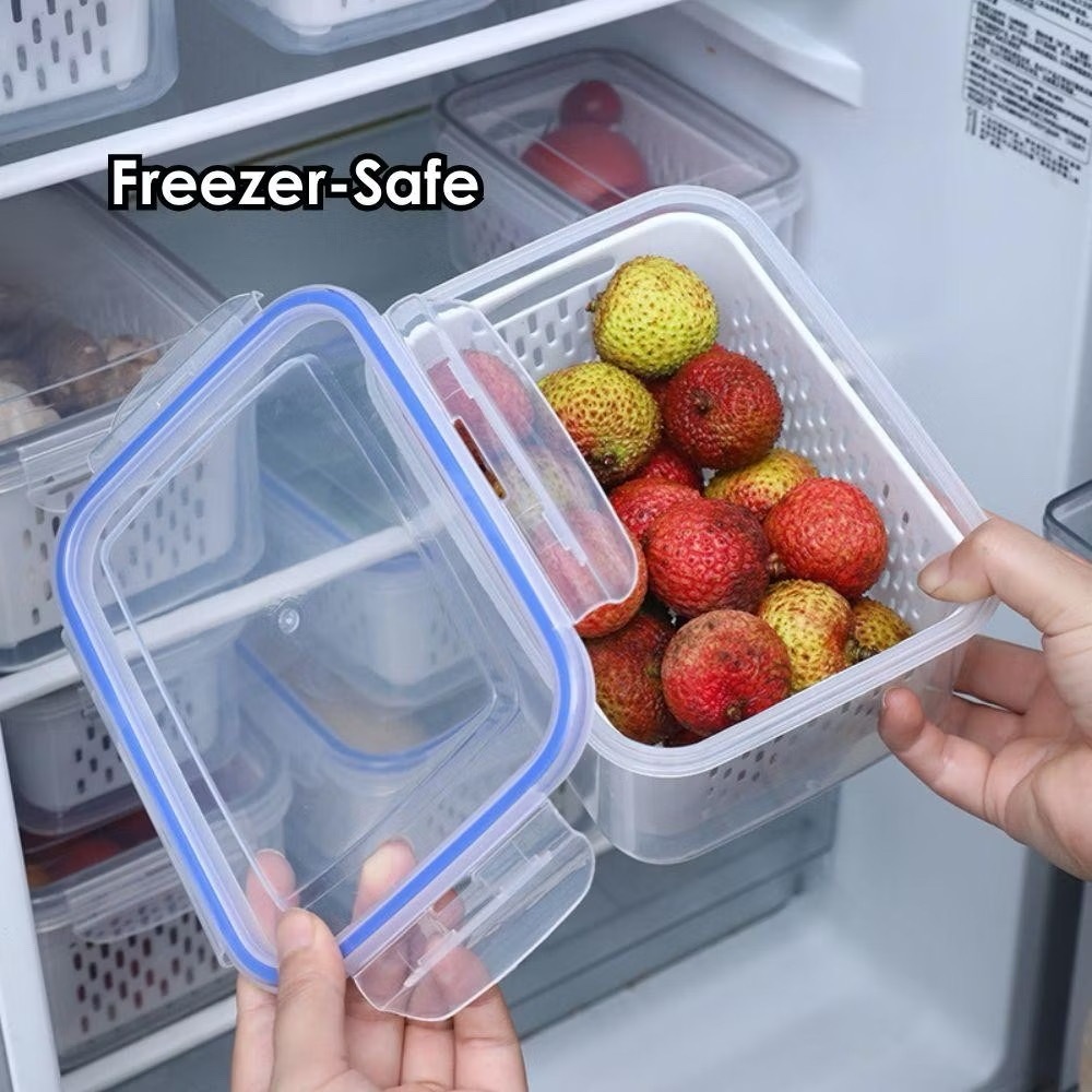 Premium Transparent Refrigerator Storage Box – Stackable, Airtight ...