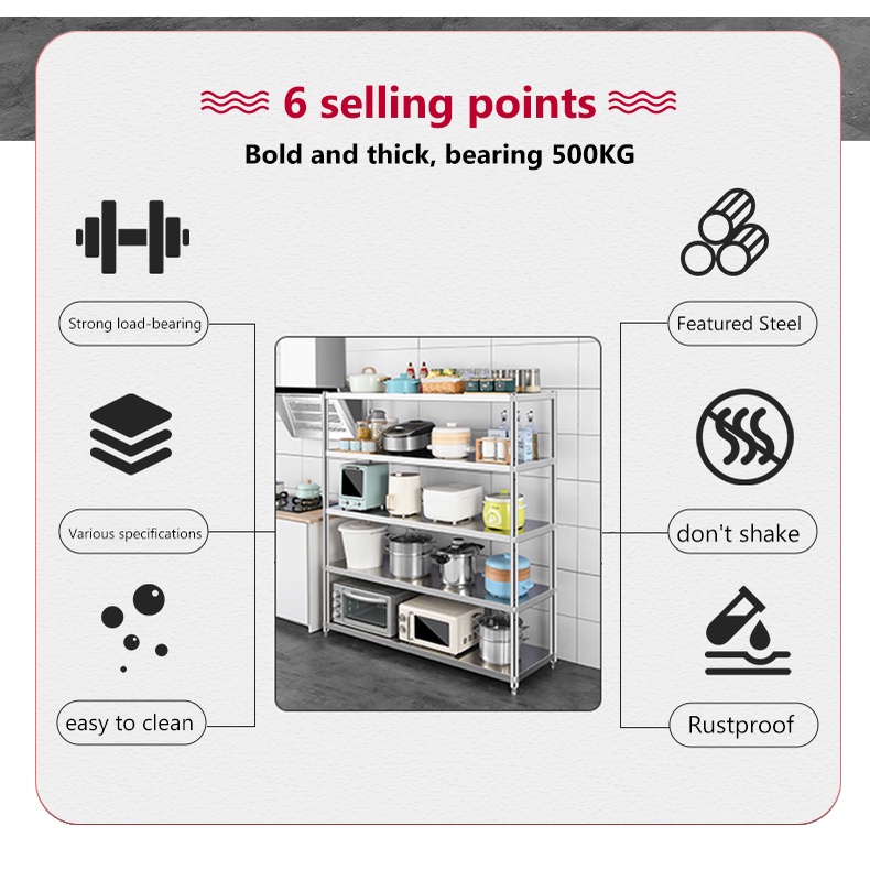 Comfort Haven Furniture Co.Stainless Steel Kitchen Storage Rack Multi ...