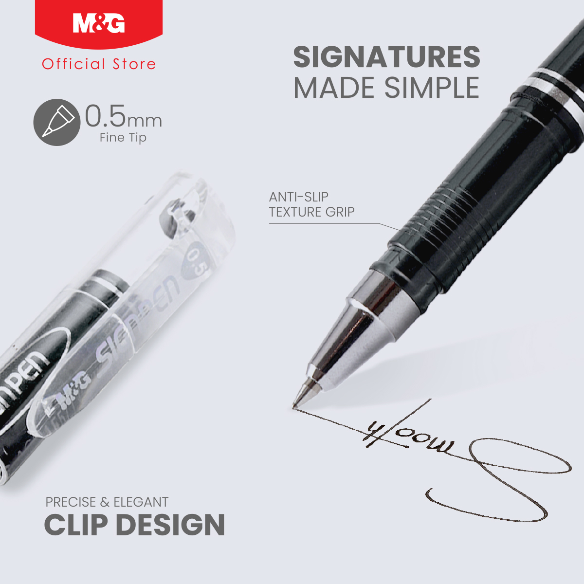 Pen Gel Tandatangan Mini M&G 0.5mm – Saiz Poket, Ringan & Ada Klip ...