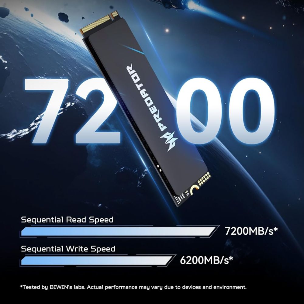 Acer Predator GM7 2TB M.2 NVMe SSD PCIe 4.0 - Leseg Produktbild-Vorschau 10