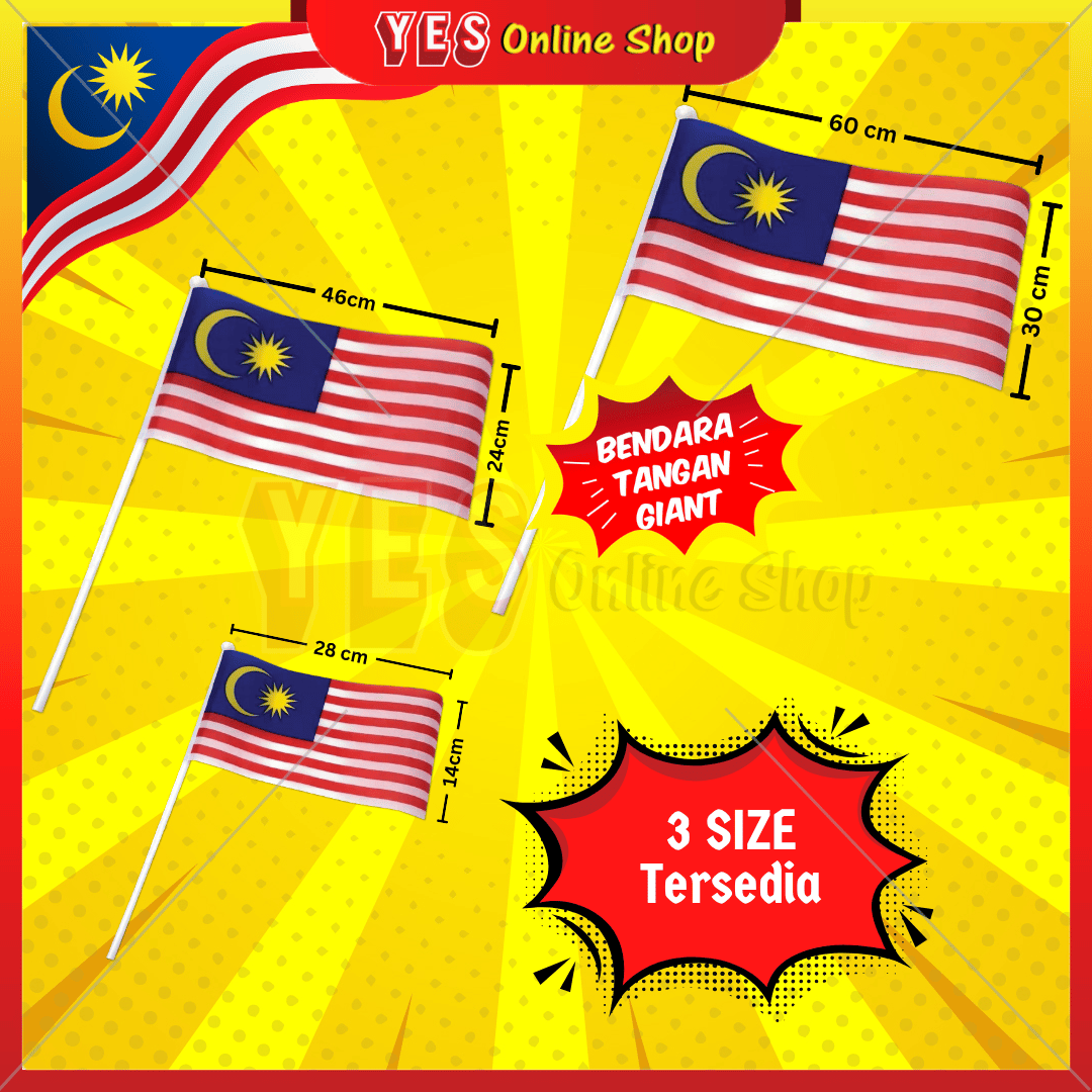SAMBUTAN MERDEKA - BENDERA TANGAN JALUR GEMILANG BENDERA MALAYSIA ...