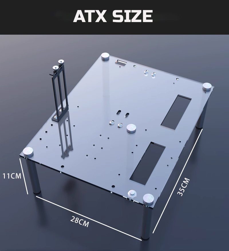 DIY Acrylic Transparent Computer Open Desktop Case ATX/MATX/ITX Free ...