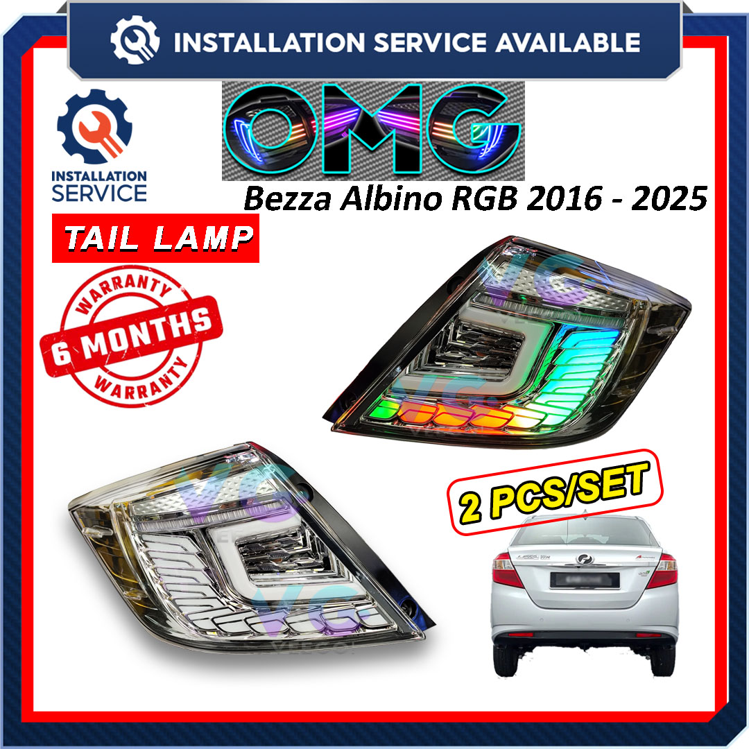 Perodua Bezza 2016–2025 Dynamic Dragon Scale Tail Lamp with Running ...