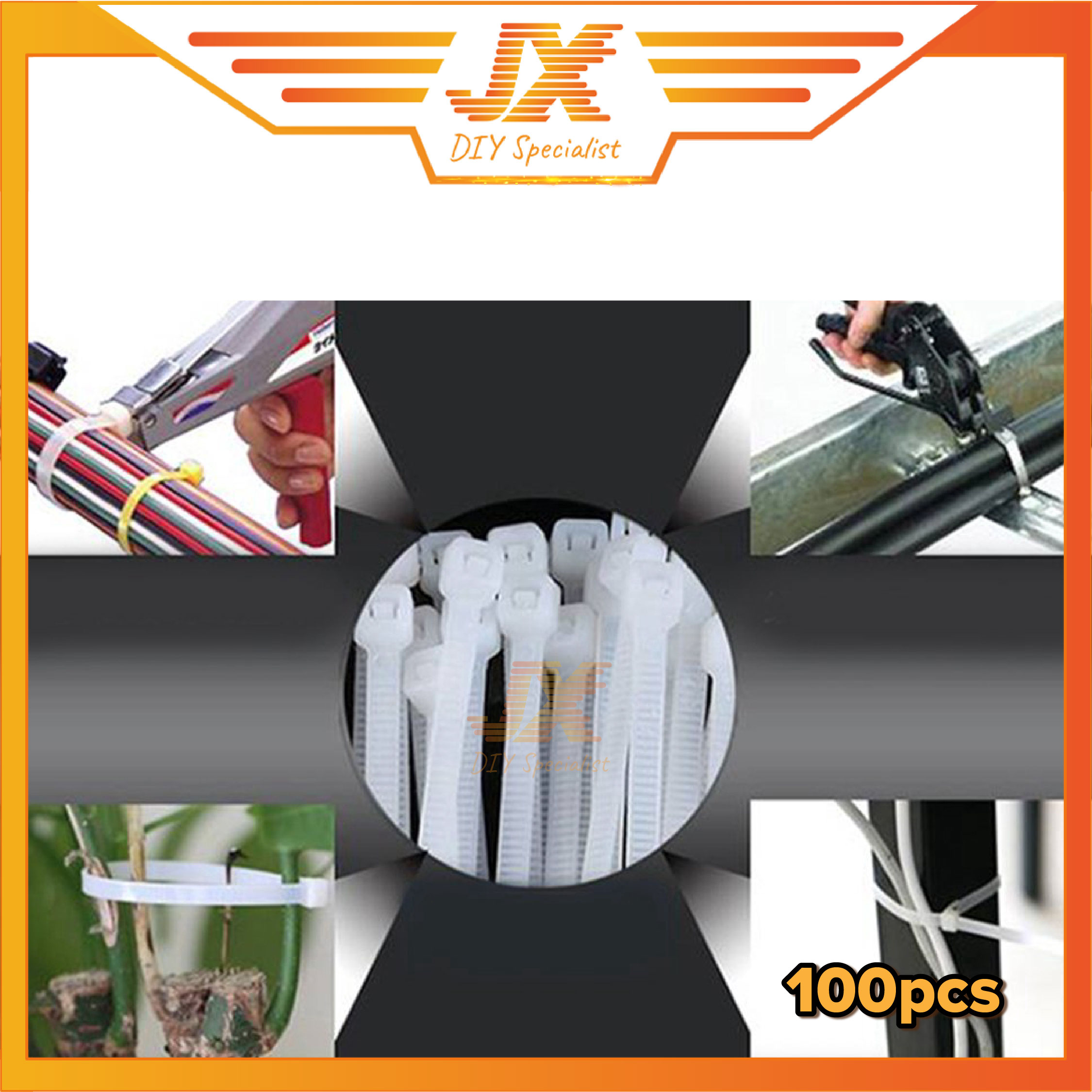 Cable Ties Nylon Wire 100pcs 18