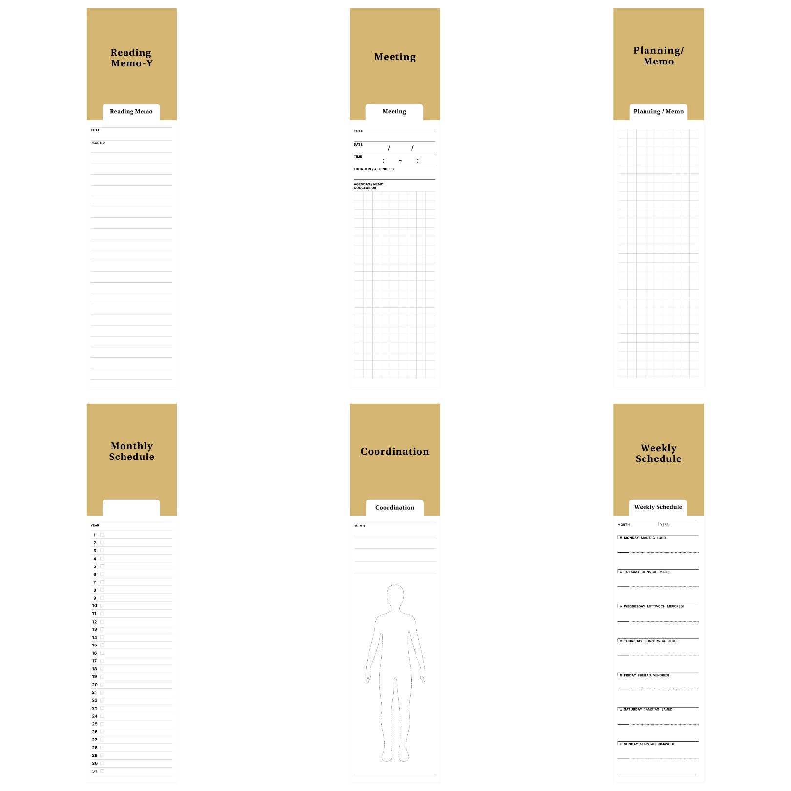 INS Minimalist Bookmark Style Functional Memo Tabs Foldable Index Tag ...