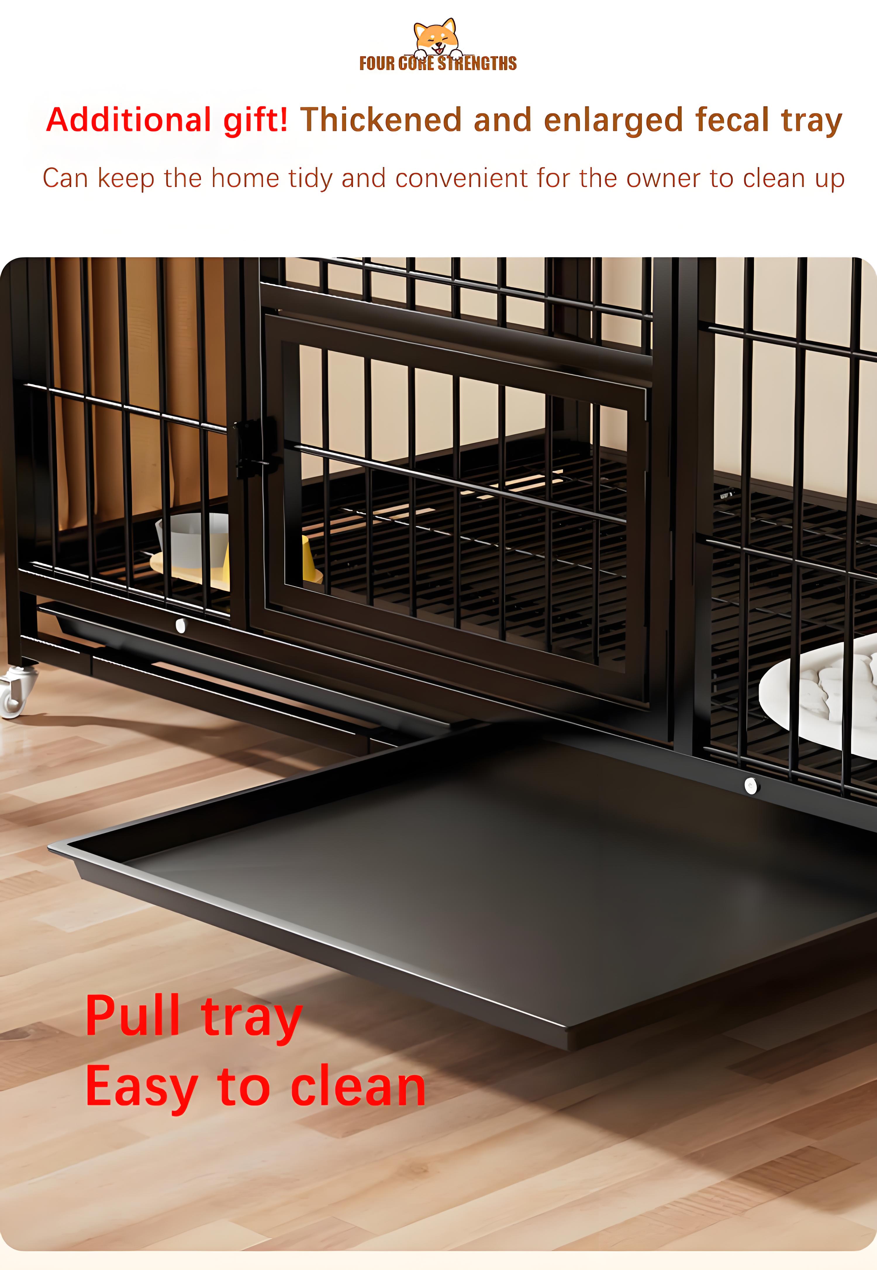 Picture of Extra Large Dog Cage Kennel Big Dog Crate Escape Proof Lockable Wheels ...