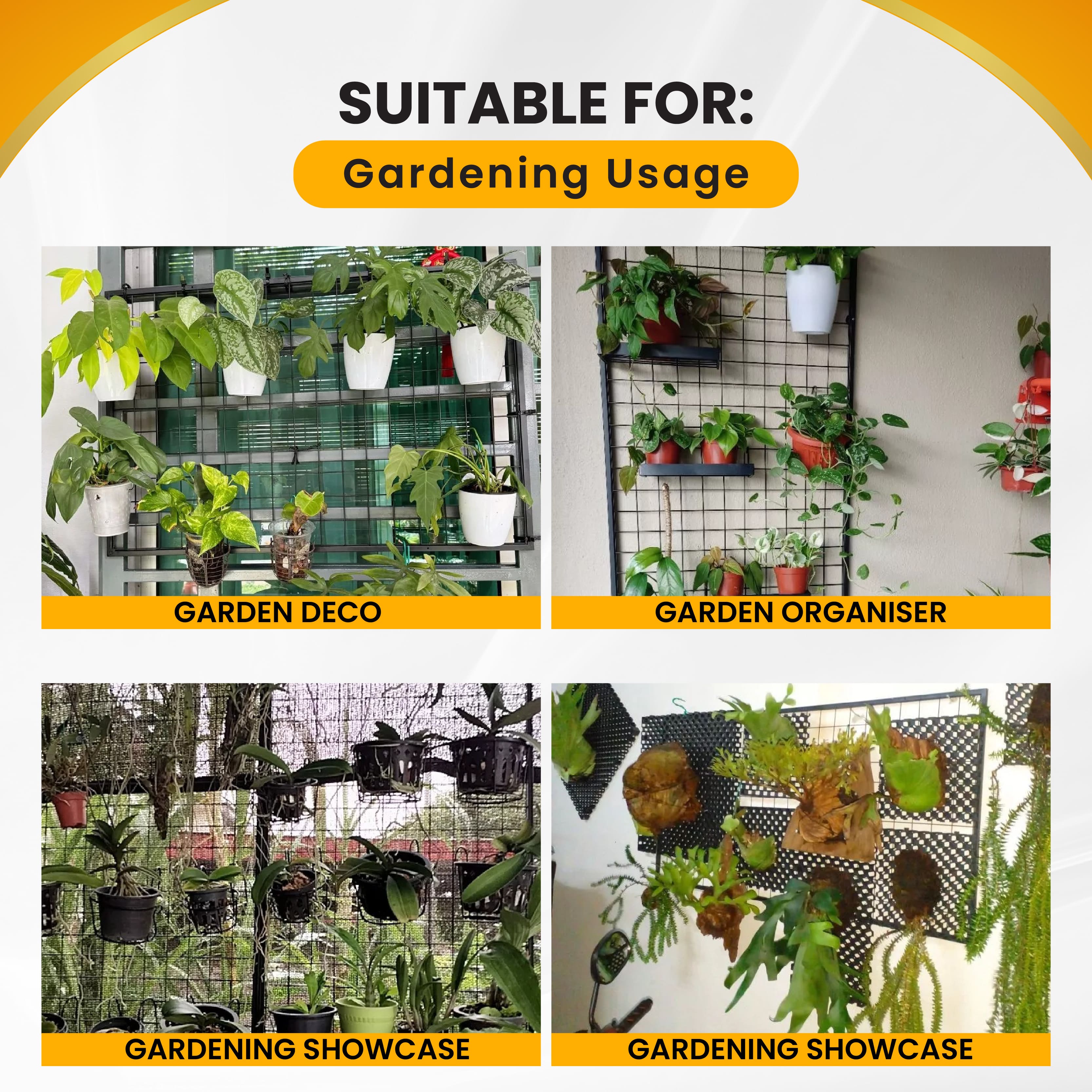Multi Purpose Wall Netting Frame Wall Display Rack Mesh Organizer ...