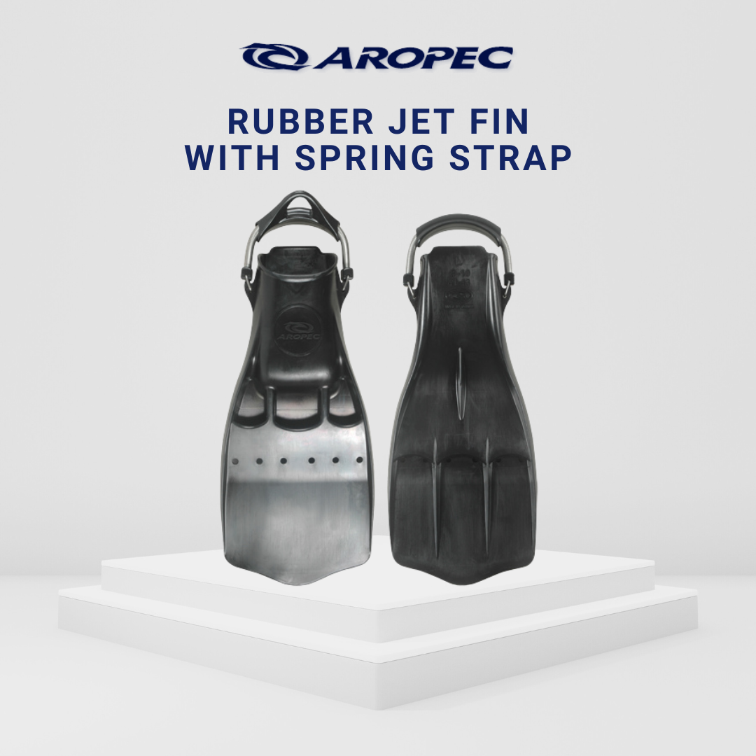 AROPEC Rubber Jet Fins with Spring Strap for Scuba Diving Commercial ...