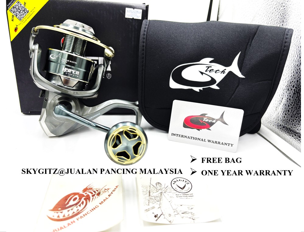 GTECH HYPER POWER Metal Aluminium SW FISHING REEL, Ready Stock | Shopee ...