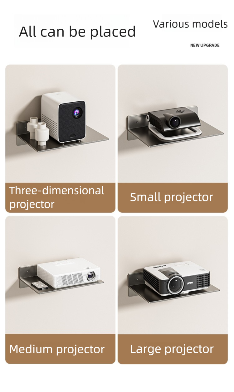 Wall-mounted router storage rack, camera bracket, set-top box support ...
