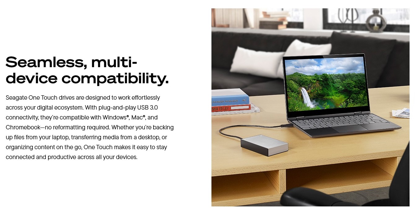 Seagate One Touch USB 3.0 Portable Hard Drive (1TB/2TB/4TB/5TB ...