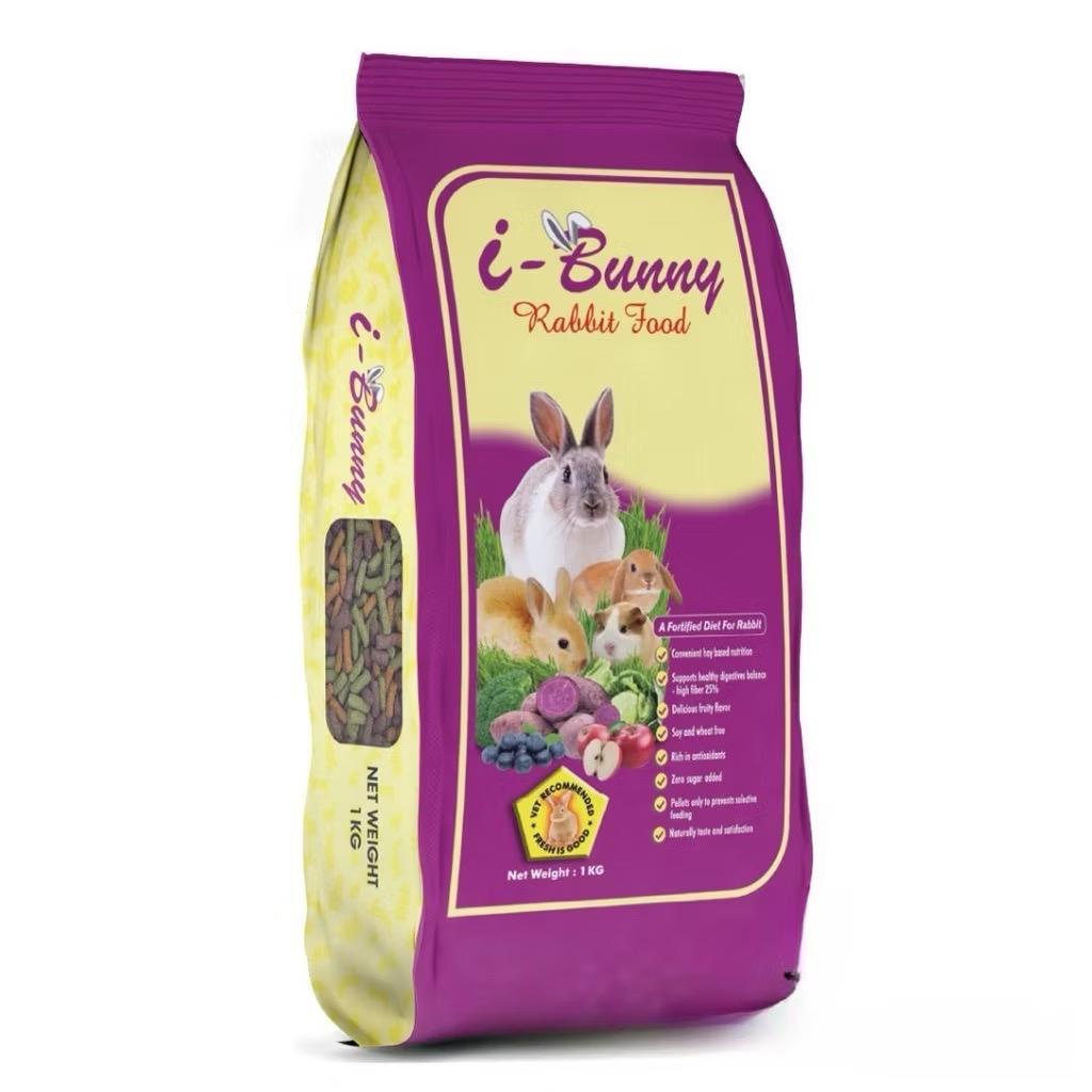 I-Bunny Rabbit Guinea Pig Hamster Food 1kg (ORIGINAL PACK) | Shopee ...
