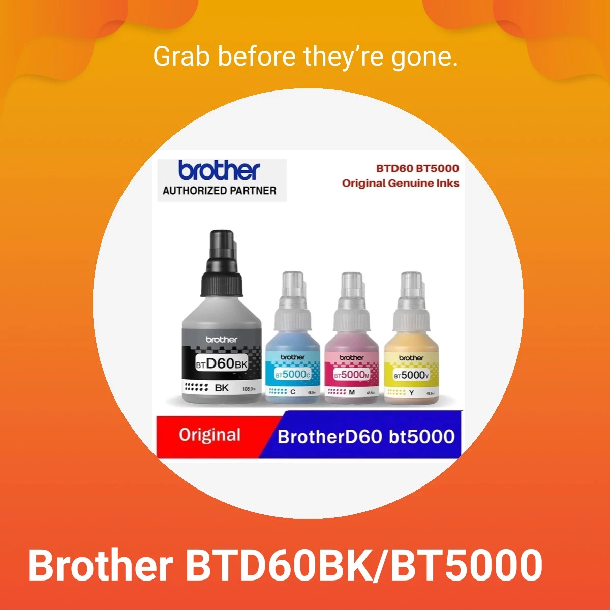 Brother Premium Compatible Ink BTD60BK/BT5000 for Brother T300 T310 ...