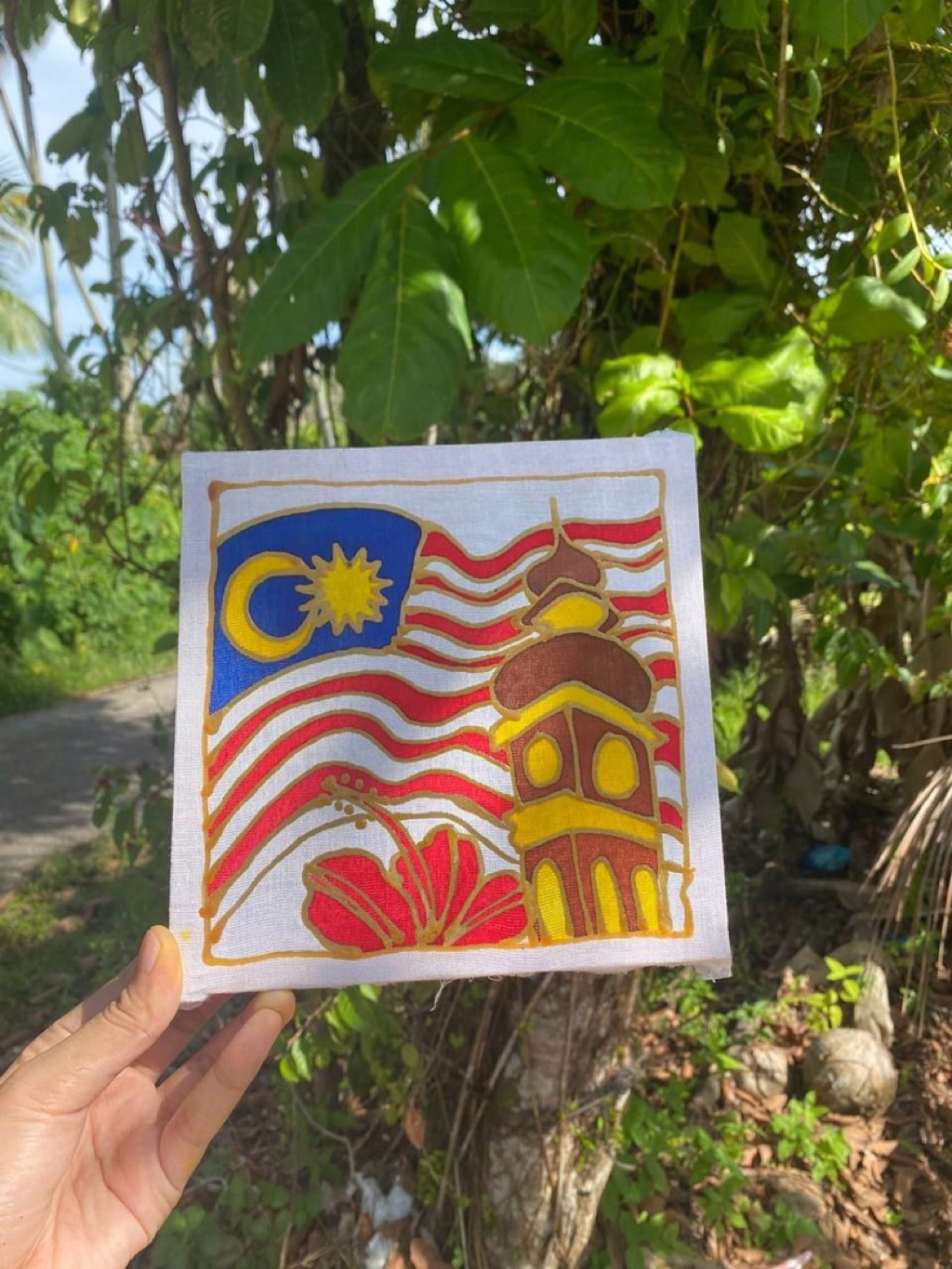 WOODEN BATIK PAINTING KIT MERDEKA (15CMX15CM) | Shopee Malaysia