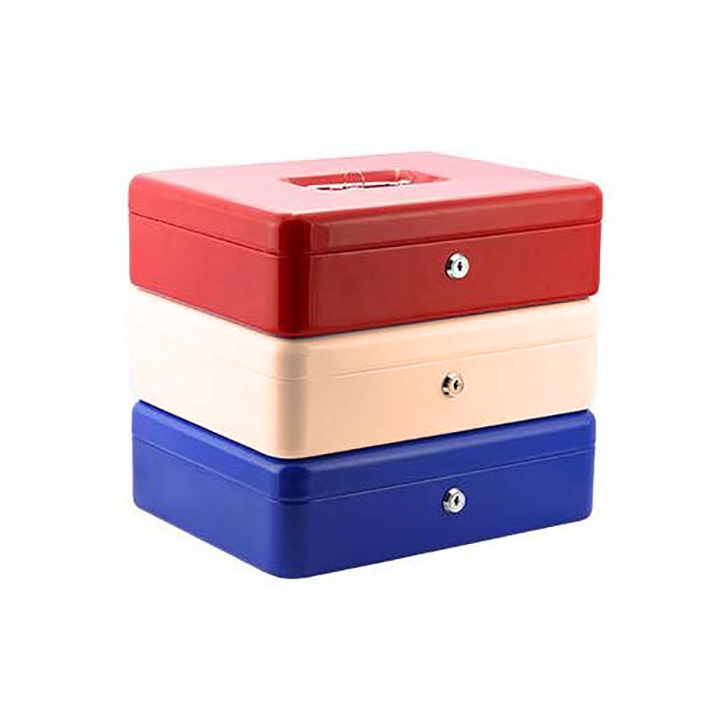Cash Box Coin Box Petty Cash Box with Key Lockable Metal Heavy Duty ...