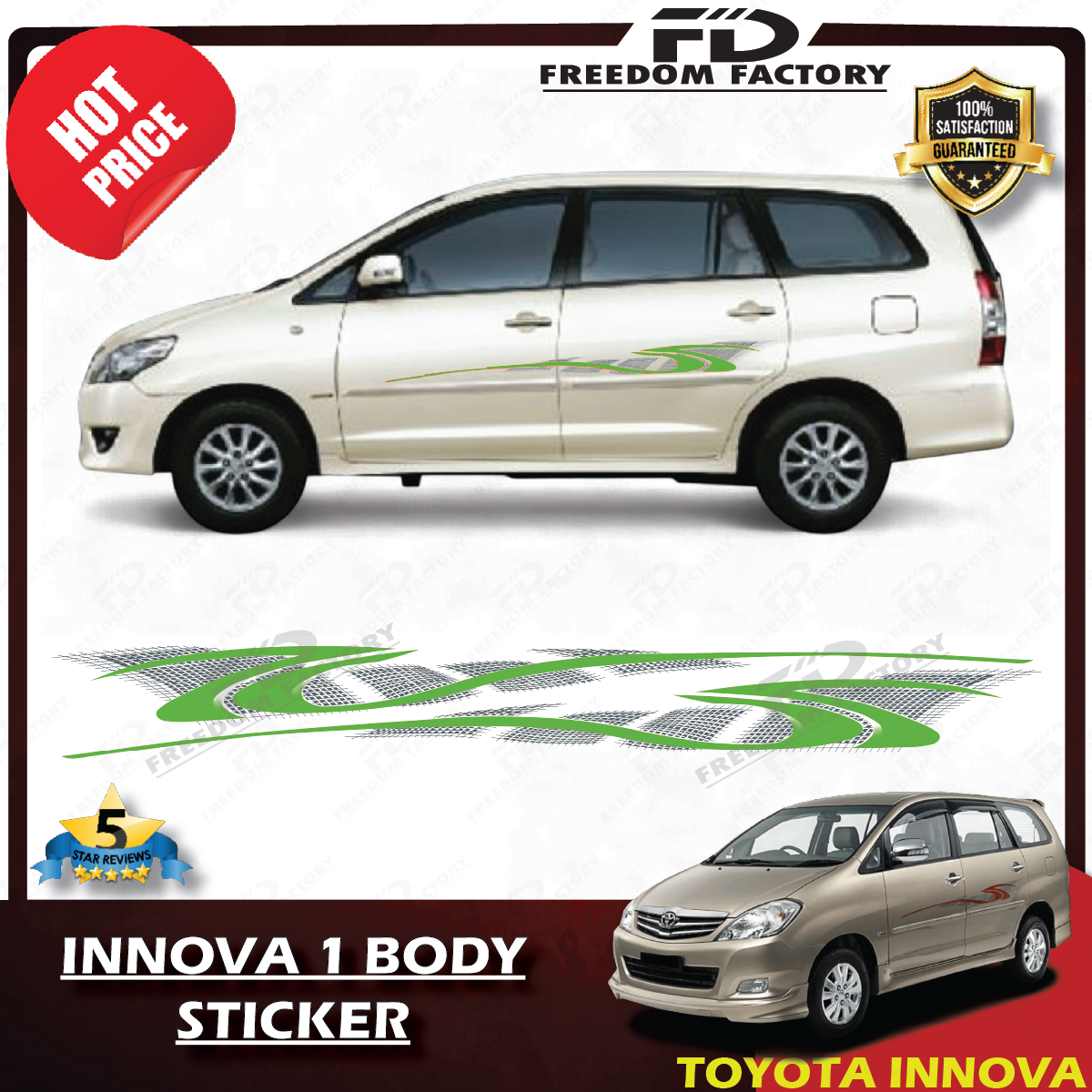 TOYOTA INNOVA CAR BODY STICKER ORIGINAL ( 1 SET ) | Shopee Malaysia
