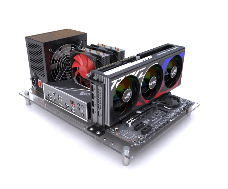 DIY Acrylic Open Desktop Case Transparent Computer ATX/MATX/ITX Free ...