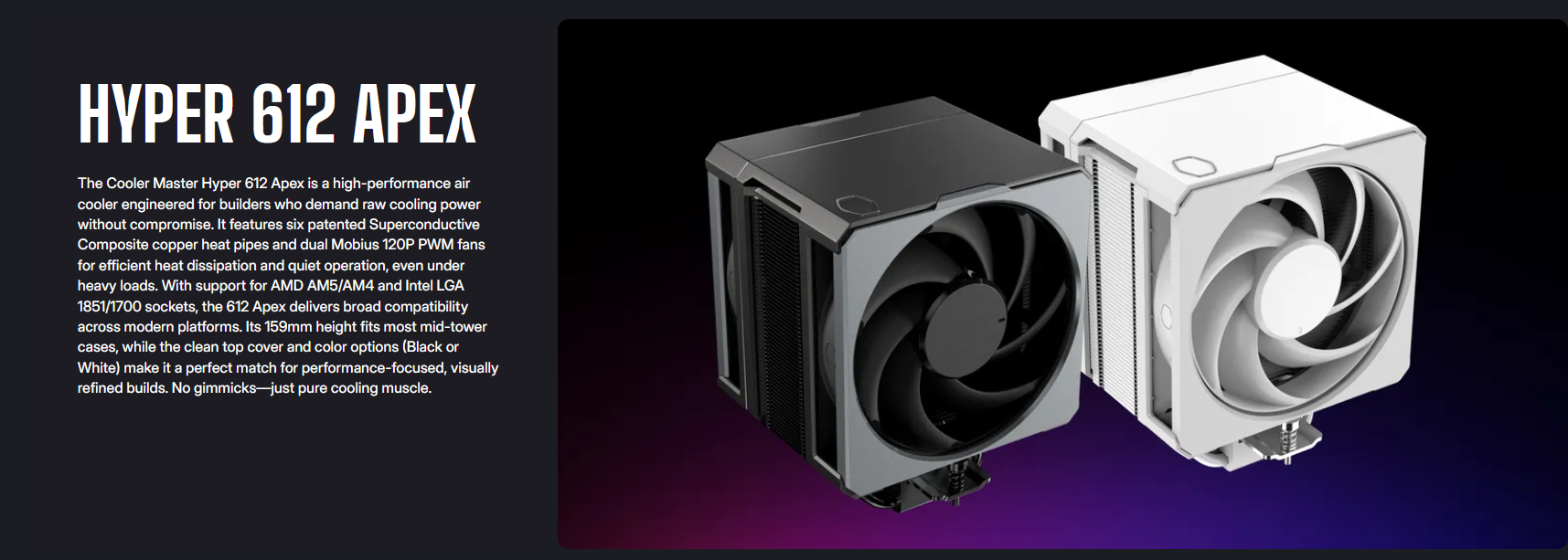 COOLER MASTER Hyper 612 APEX (BLACK / WHITE) | Shopee Malaysia
