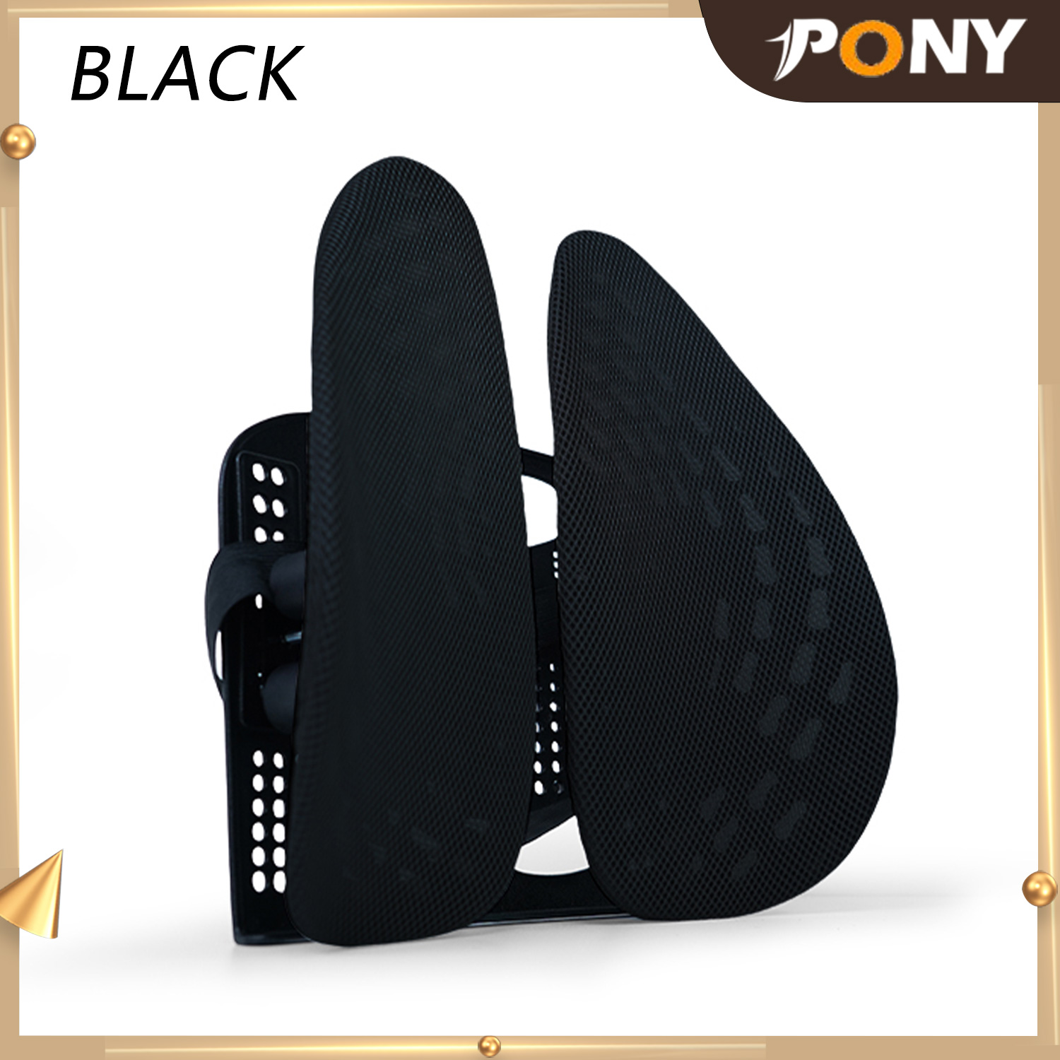 Adjustable Breathable Ergonomic Back Pad Support Lumbar Massage Spinal ...
