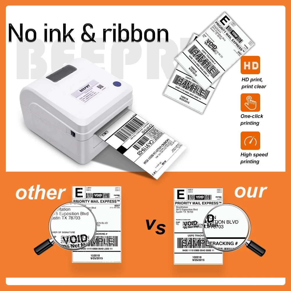 Thermal Printer Way Bill Printer 110mm Printer A6 Size Bluetooth iOS ...