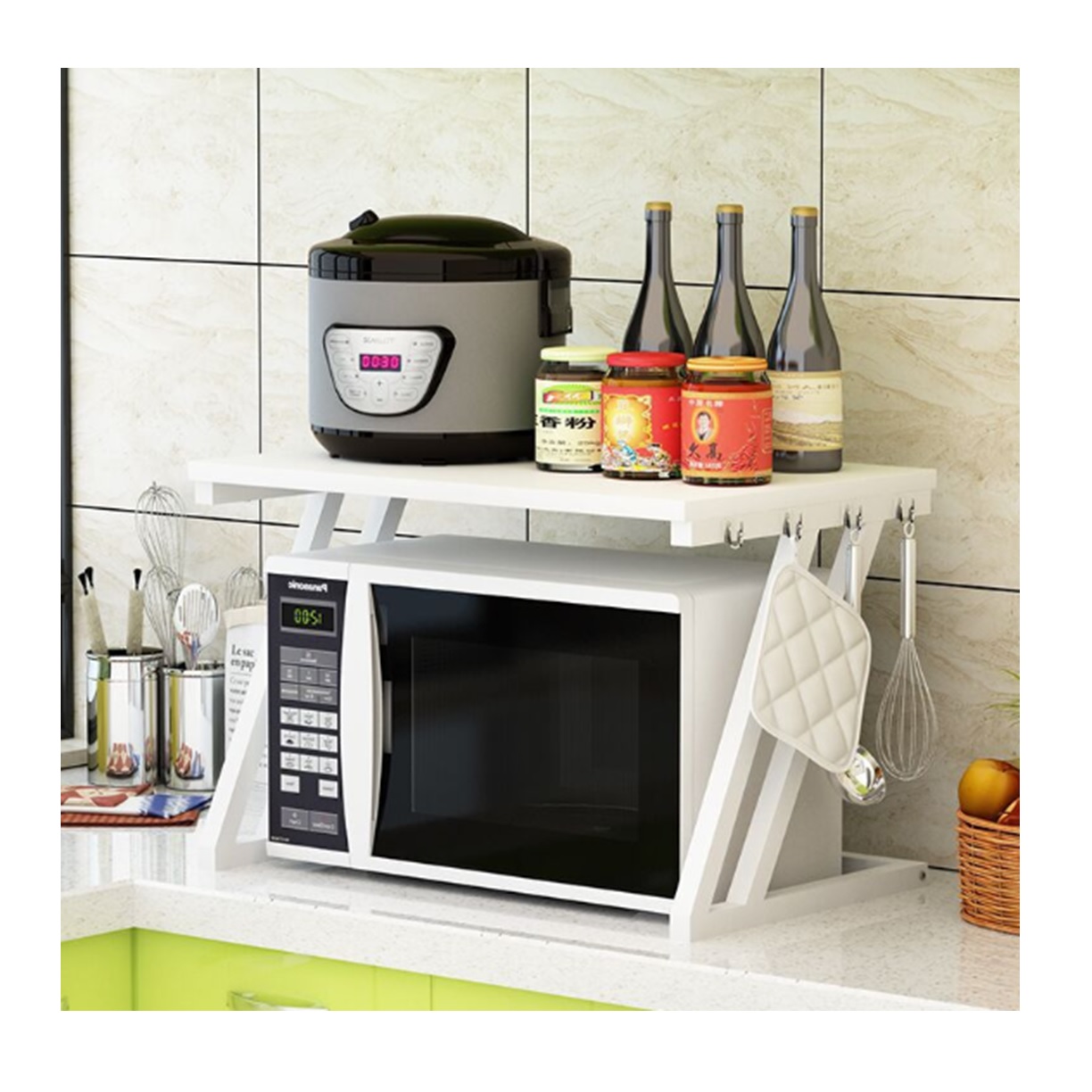 🔥🔥MR-008 Microwave Rack Oven Rack Stand Kitchen Counter Shelf Spicy ...