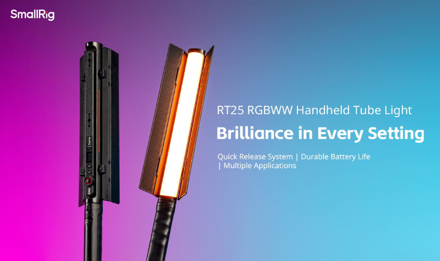 SmallRig RT25 RGB LED Handheld Tube Light with Battery Grip 4342 / RT25 ...