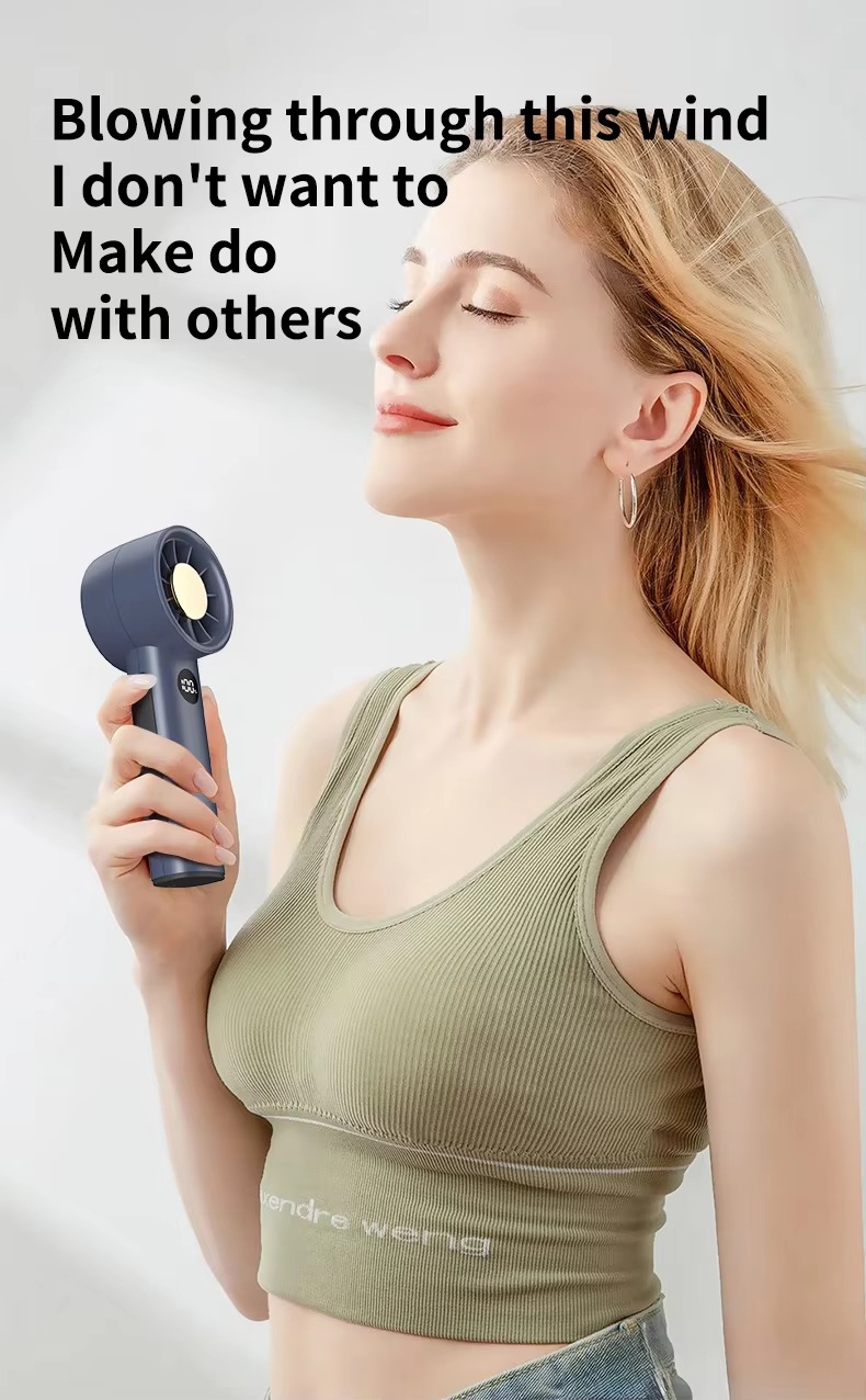 Portable Handheld Fan Mini Rechargeable Fan ,100 level steeples speed