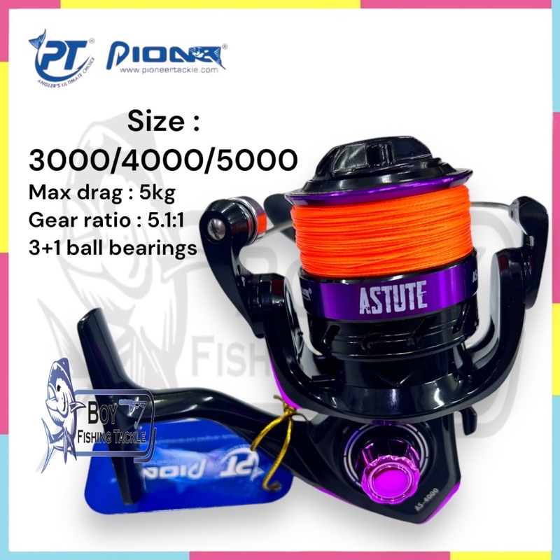 PIONEER JESTER COMBO FISHING SET ASTUTE SPNNING ROD COMBO SET | Shopee ...