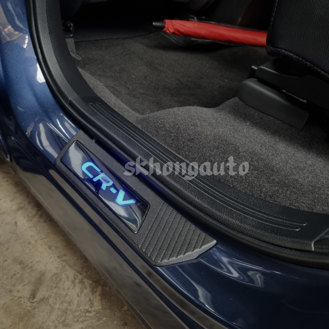 HONDA CRV 20242025+ g6 Stainless Steel Blue LED Car Door Side Sill