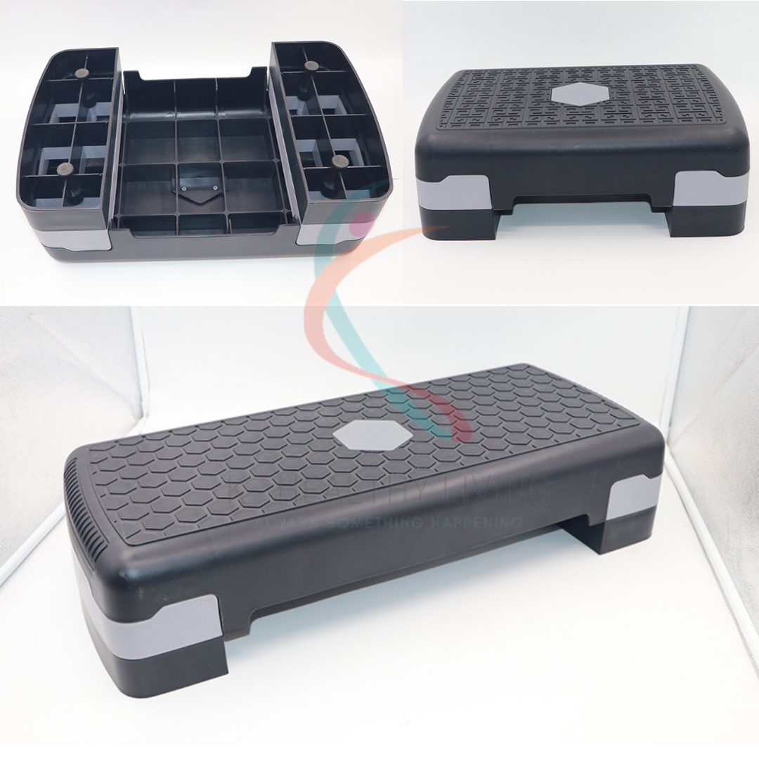 3H Adjustable Non-Slip Aerobic Step Up Board Stepper Fitness Workout ...