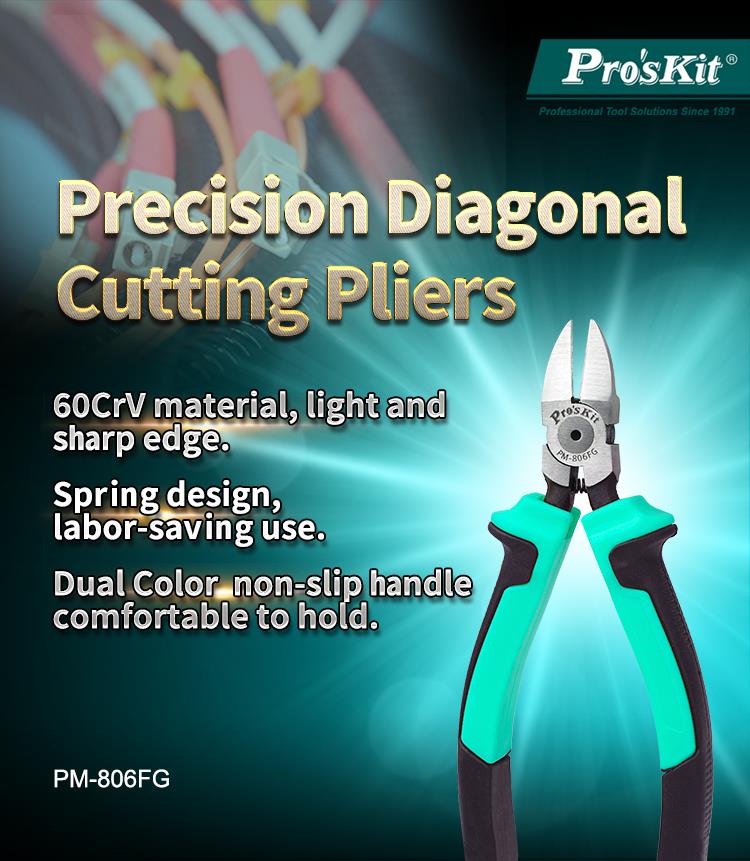 Pro'sKit PM-806FG Precision Diagonal Cutting Pliers Cutter(160mm ...