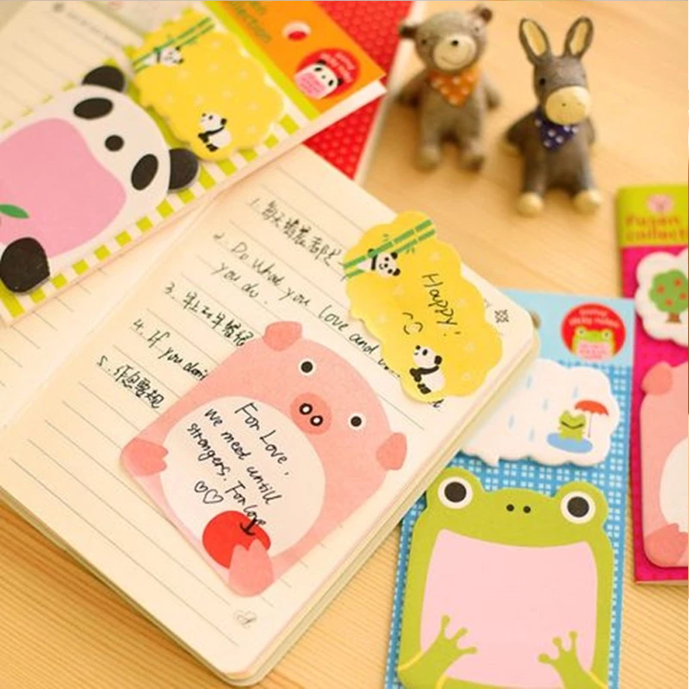 Realeos Cute Cartoon Memo Sticky Note Zoo Animal Park Sticker Tear Off ...